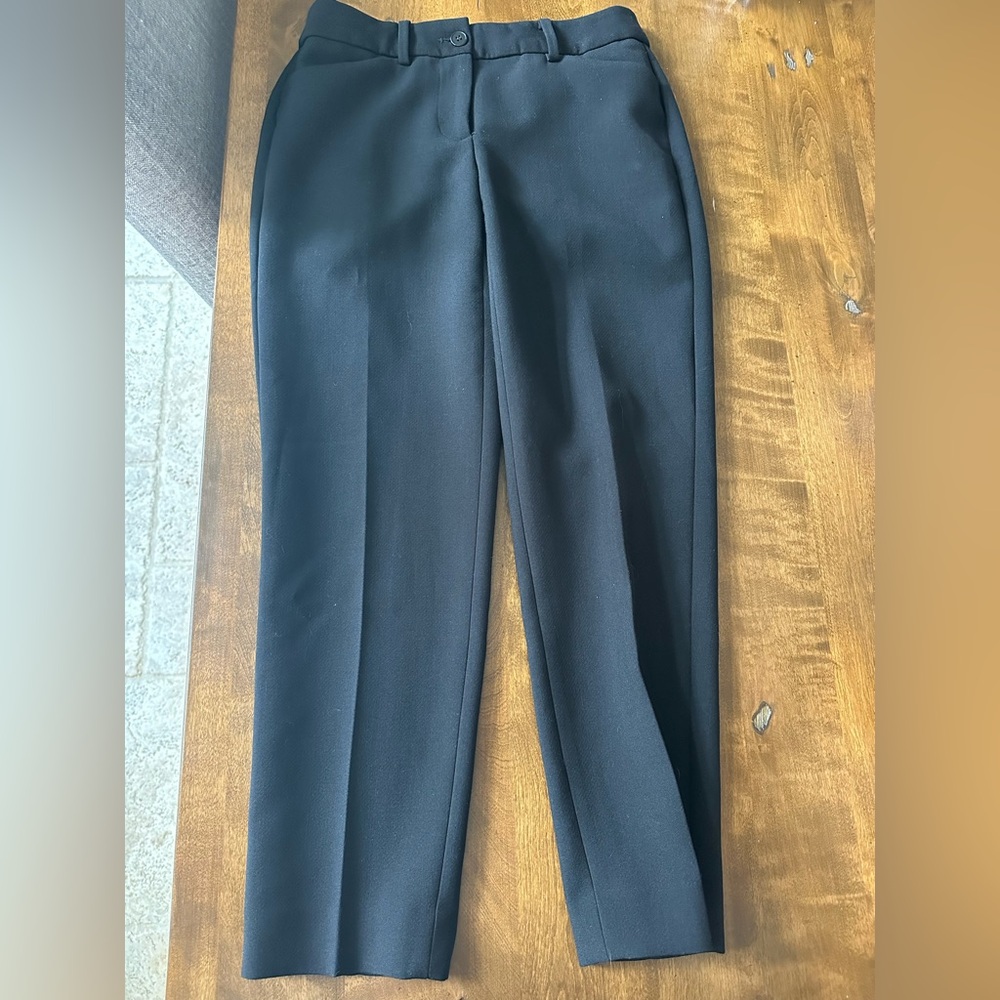 NWOT Talbots 0p Hampshire Ankle Curvy Black Dress Pants